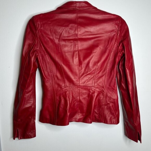 Danier Women's Red Leather Jacket - Picture 5 of 12